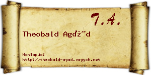 Theobald Agád névjegykártya